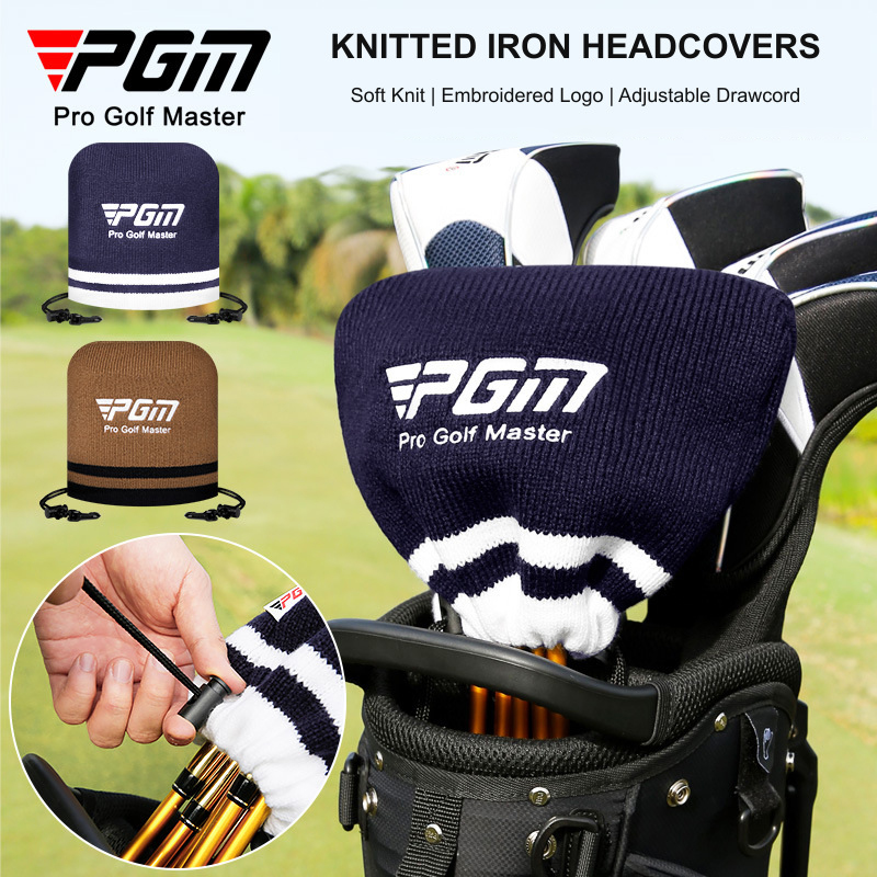 Golf Equipment Drawing - PGM Knitted Golf Iron Headcover Bag,
