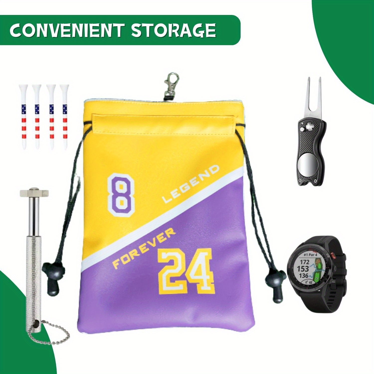 Funny Golf Valuables Pouch NO  - Golf Equipment Drawing recension och pris
