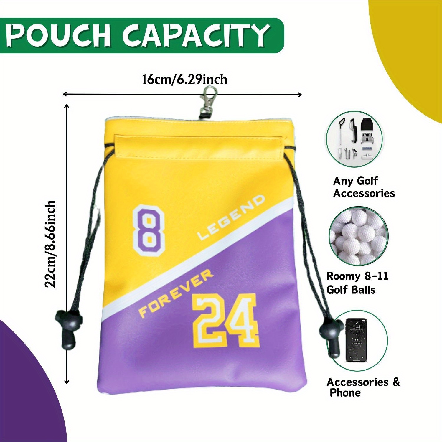 Funny Golf Valuables Pouch NO  - Golf Equipment Drawing recension och pris