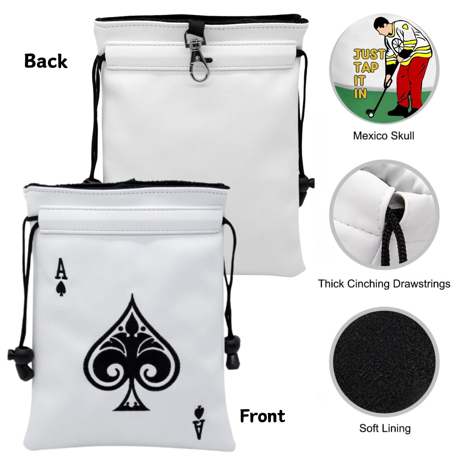 Funny Golf Valuables Pouch wit - Golf Equipment Drawing recension och pris