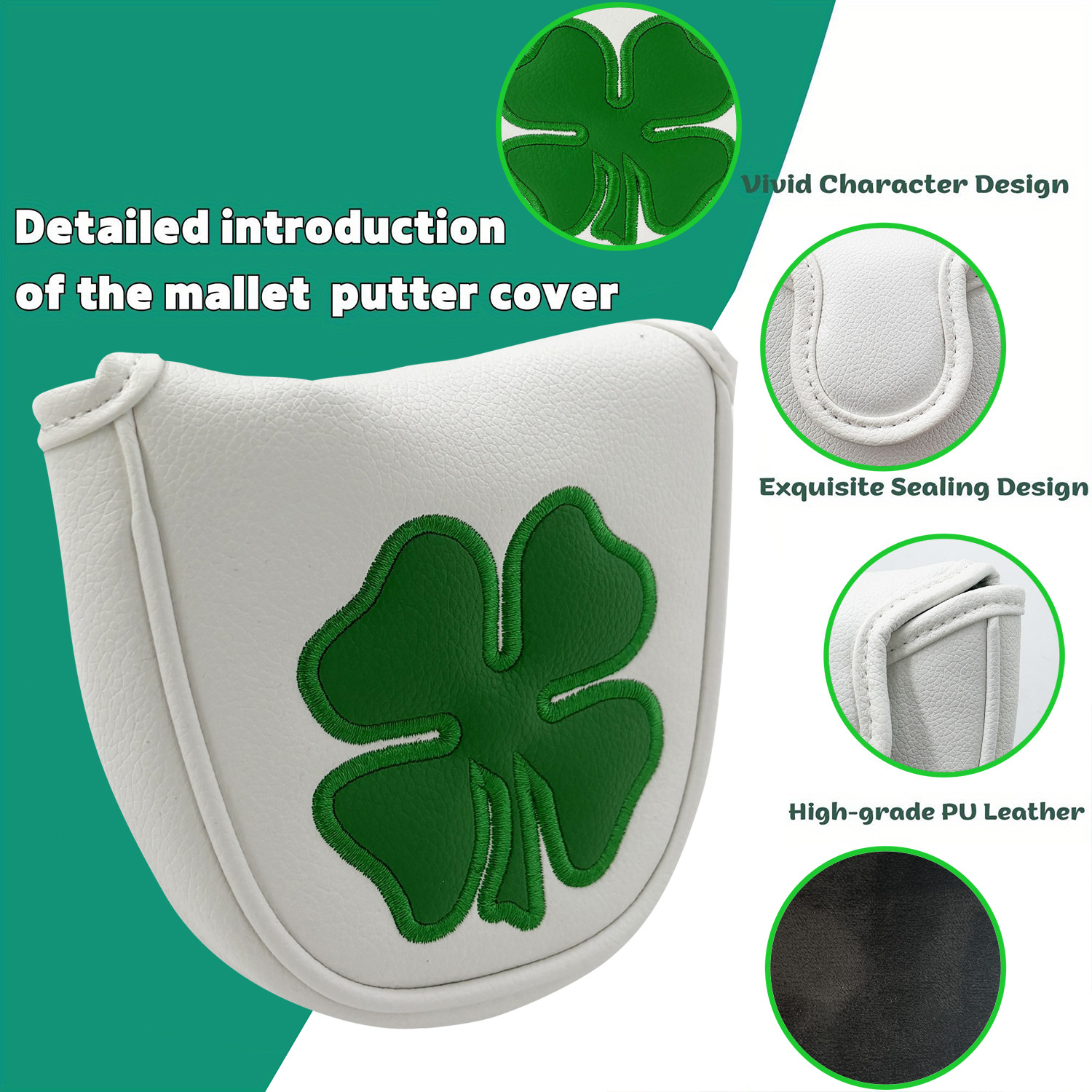 1pc Putter Head Cover, 'Clover - Golf Equipment Nearby recension och pris