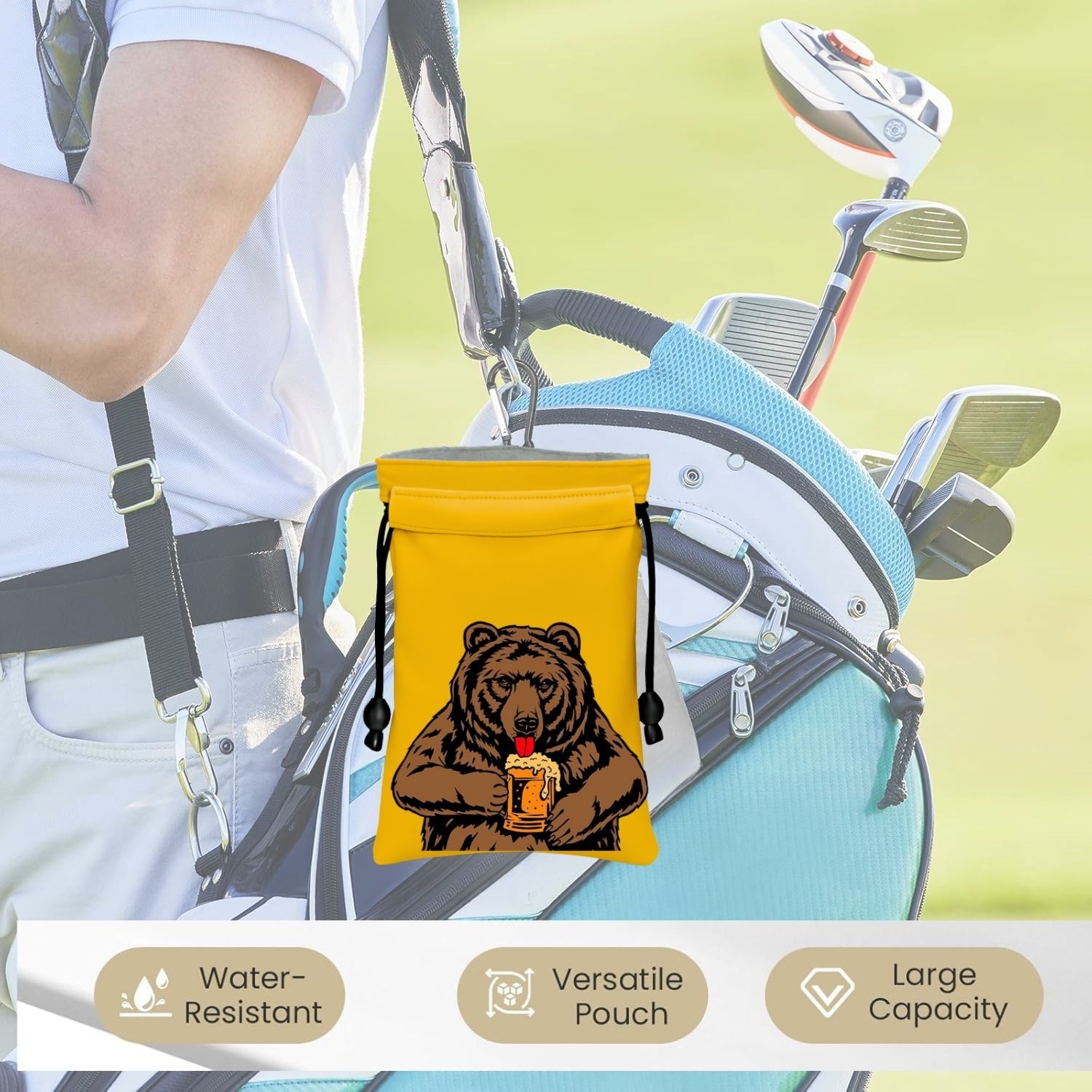 Funny Golf Valuables Pouch, Go - Golf Equipment Drawing recension och pris